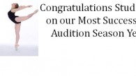 Congratulations to all our dancers whose hard work made 2013 our best Audition season yet! With over 28 acceptance letters to some of the best Dance Schools in the Nation...